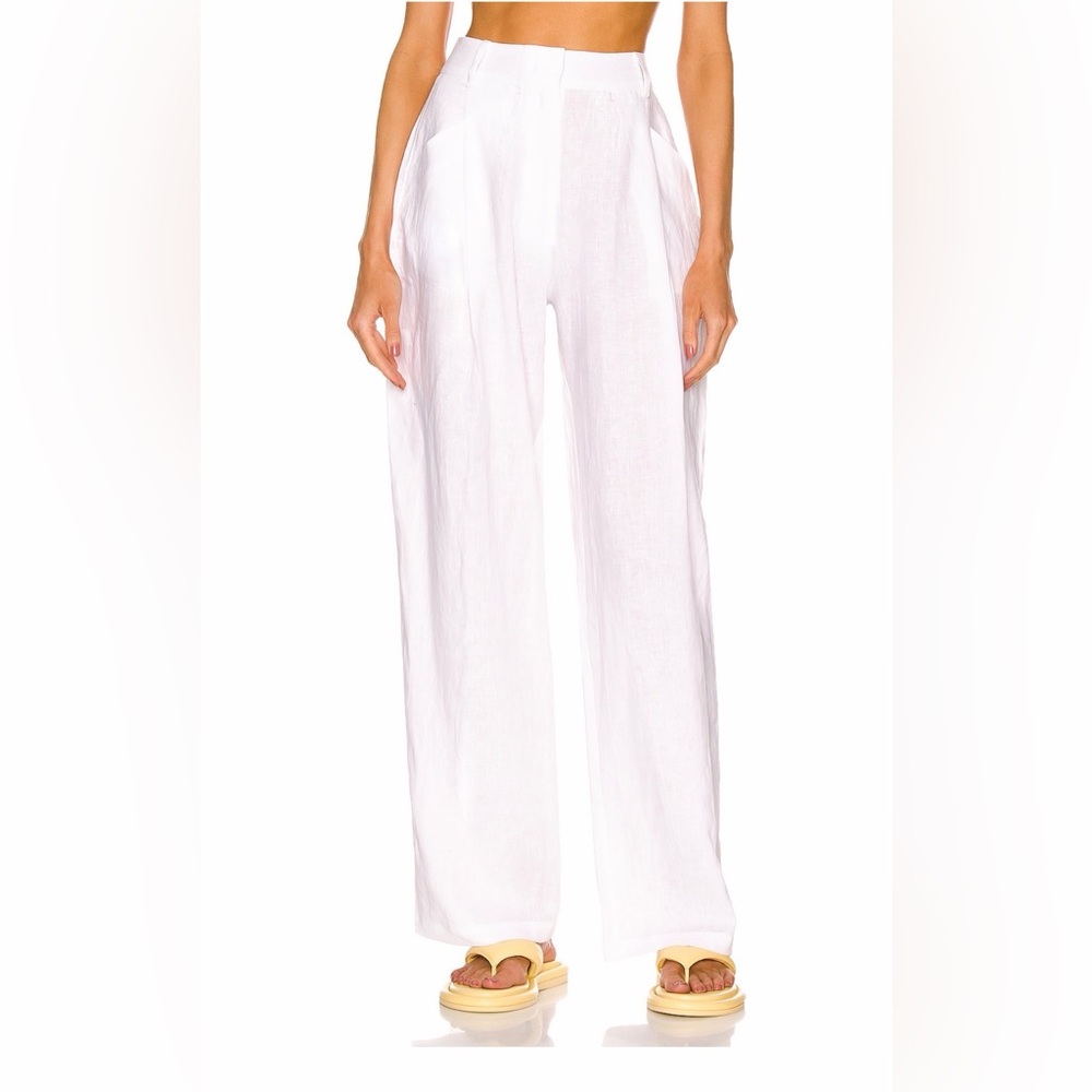 Aexae linen white trouser pants small